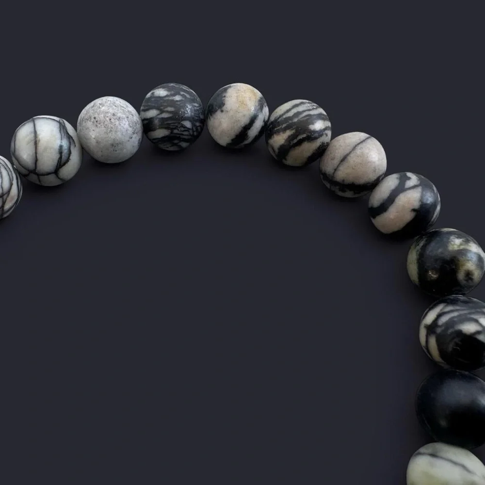 Picasso Jasper Gemstone Bead Bracelet 8mm